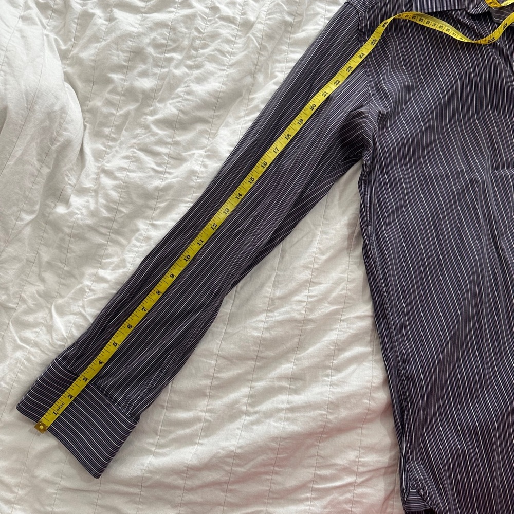 Givenchy Mens Medium Button Down Purple Stripe Sh… - image 6